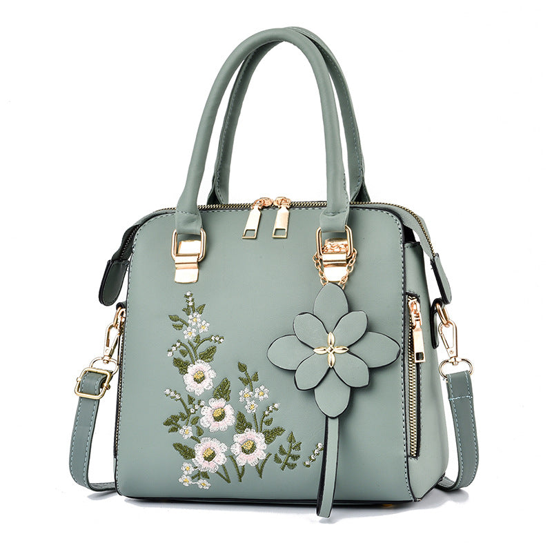 Women's Single-shoulder Messenger Handbag With Print Decoration