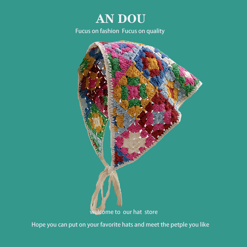 Spring And Autumn Fashion Knitted Crocheted Hollow Triangular Binder Women