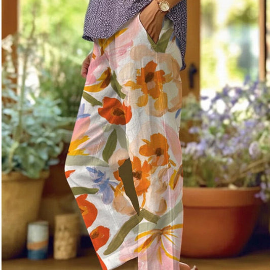 3D Digital Printing High Waist Drawstring Baggy Pants Women
