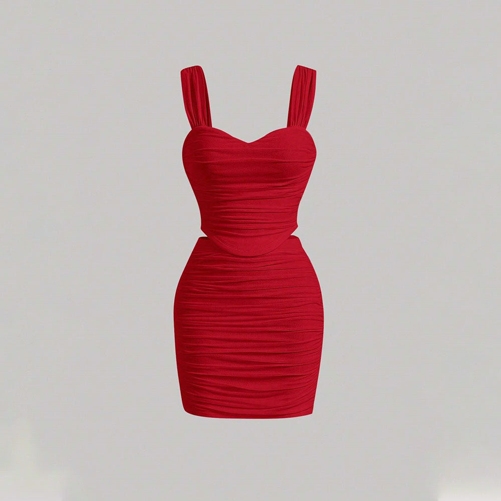 Women's Slim-fit Tank Top And Pencil Skirt Two-piece Set