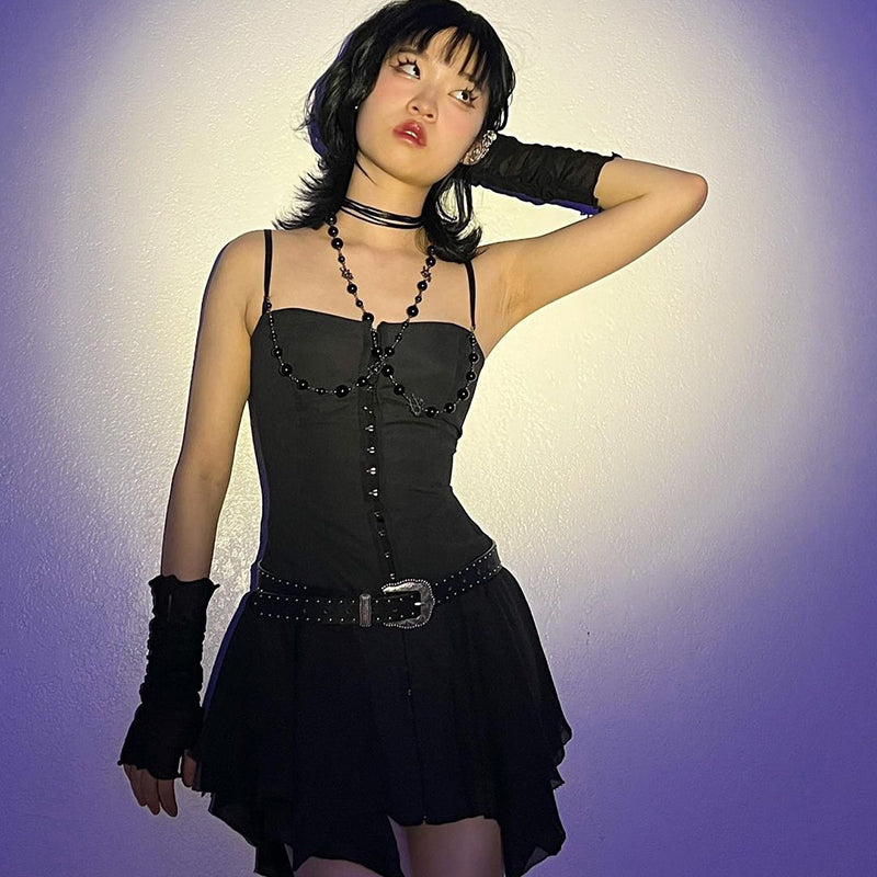 European And American Fashion Waist Pulling Dress