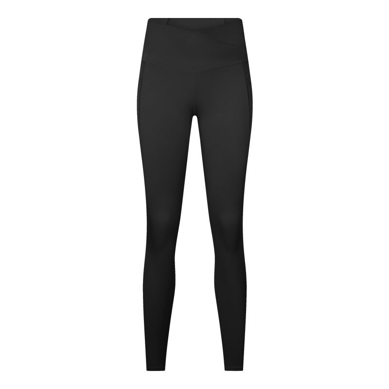 Yoga Side Pocket Elastic Light Thin Soft Nude Feel Running Workout Ankle Length Pants