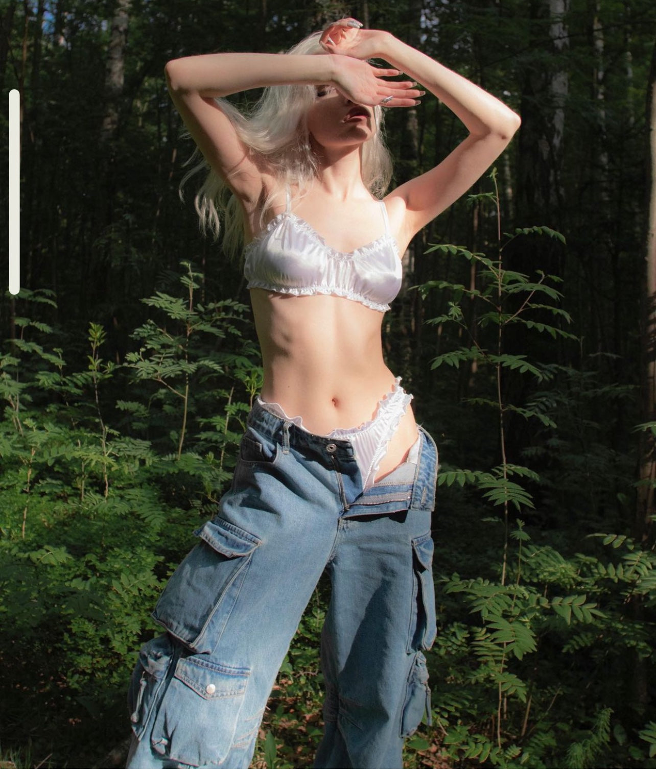 Large Pocket Heavy Work Wide Leg Jeans