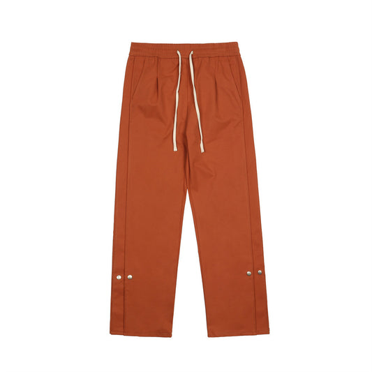 Elastic Waist Loose Straight Pants Street Trend Patchwork