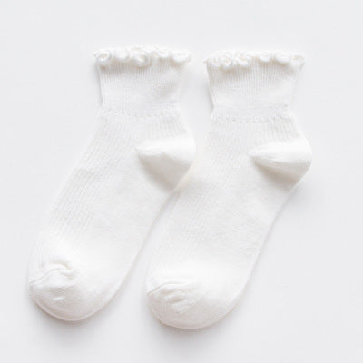 Women's Casual Fungus Lace Short Cotton Socks