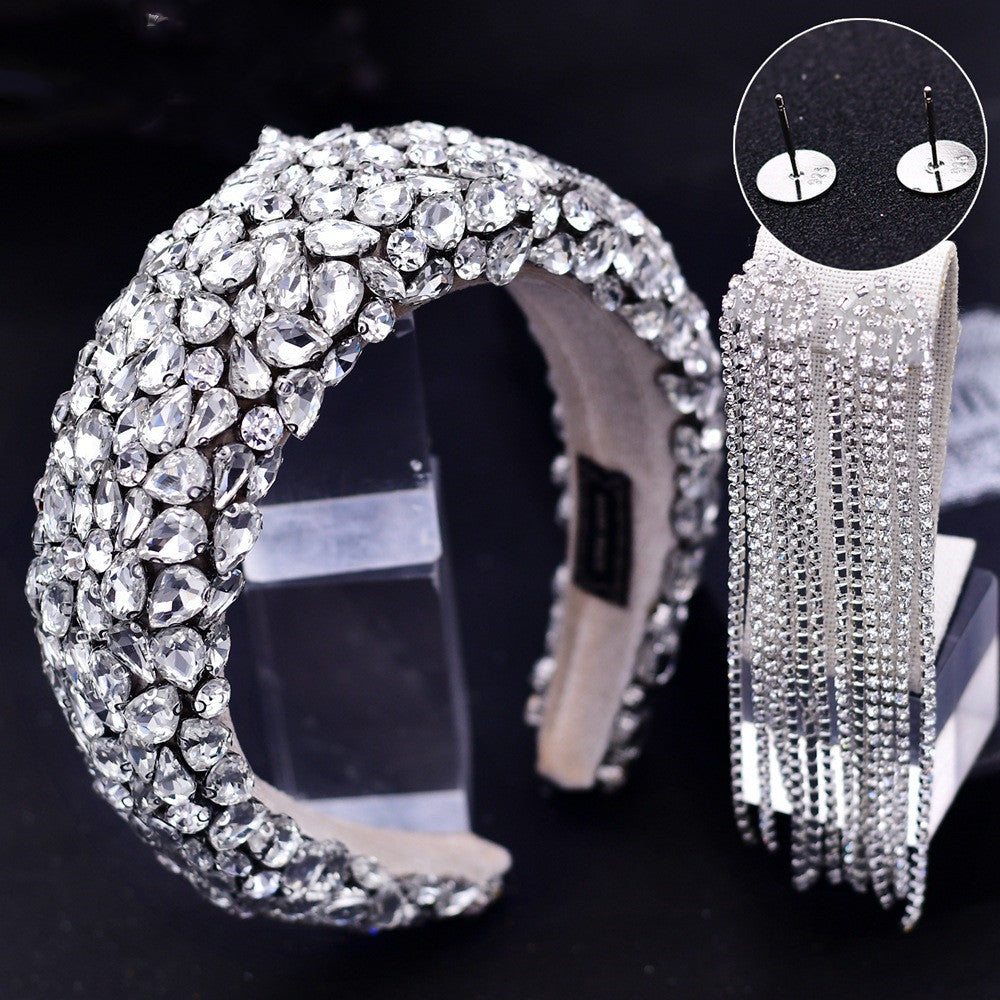 Rhinestone Headband Shiny Wedding Baroque Jewelry Full Of Diamonds