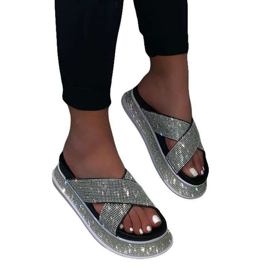 Store Kvinders Sommer Nye Rhinestone Platform Sandaler
