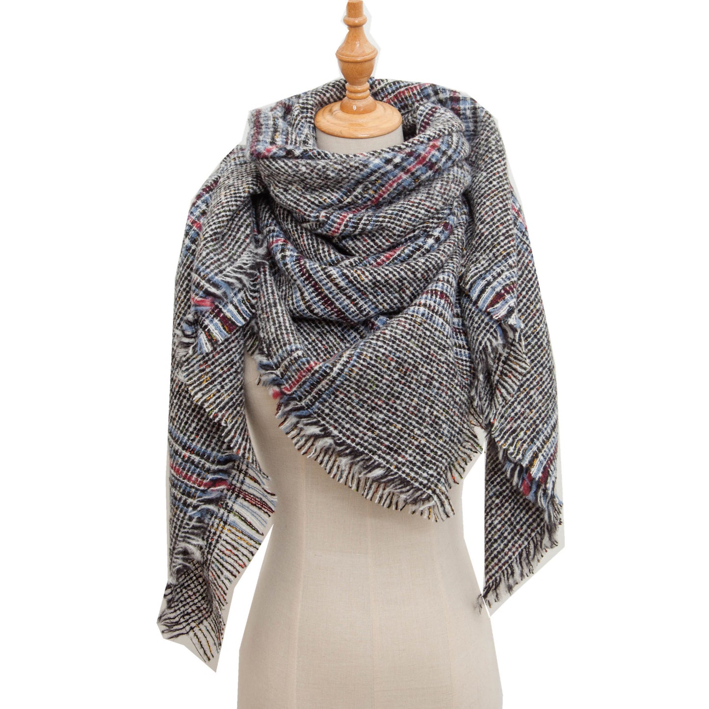 Shawl Scarf Autumn And Winter Large Plaid Triangle