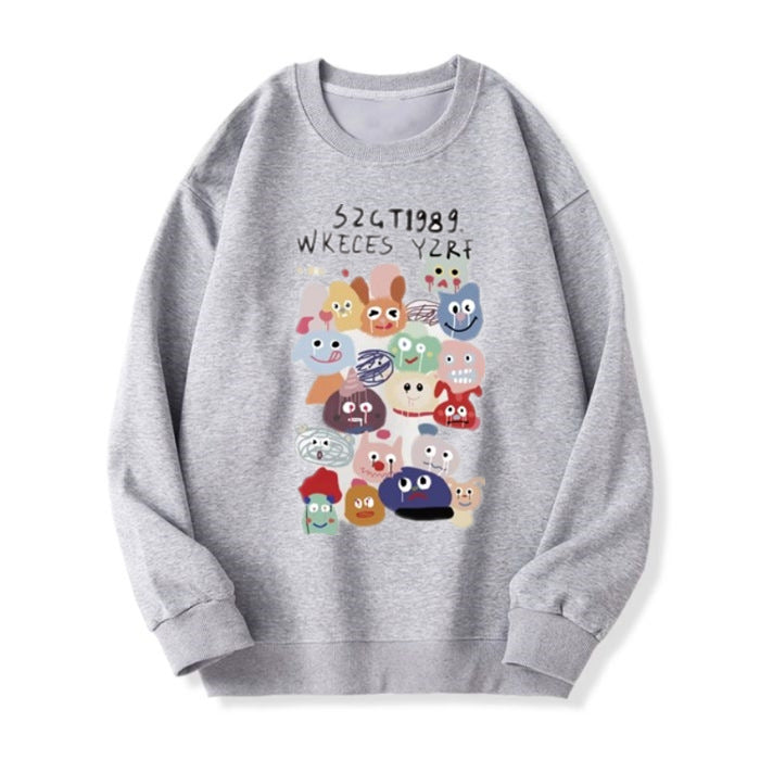 Amerikansk løstsiddende sweater med rund hals til kvinder i 'idle'-stil