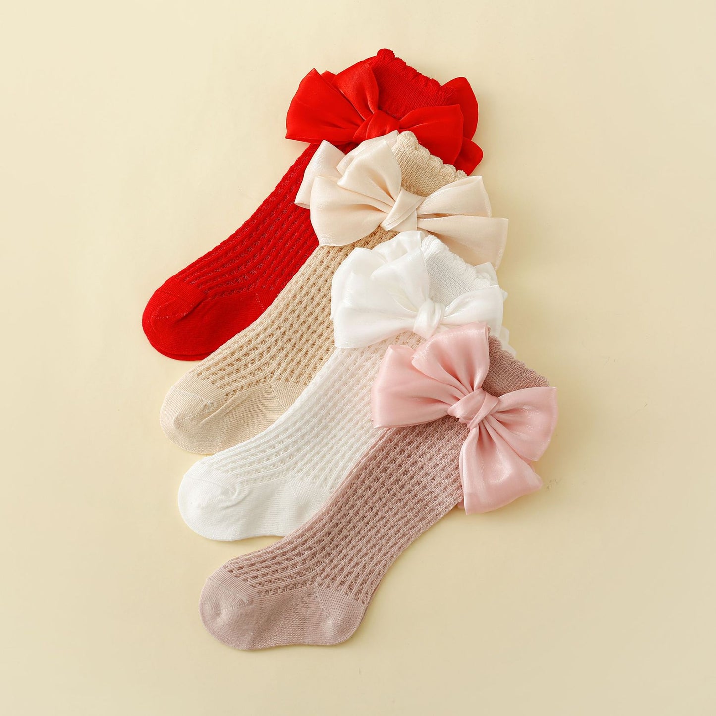 Mid-calf Length And Breathable Thin Mesh Socks