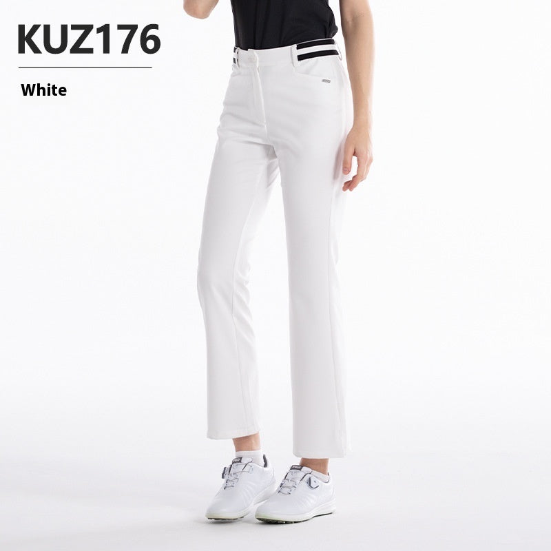 Women's Slightly Flared Elastic Elastic Waist Sports Trousers