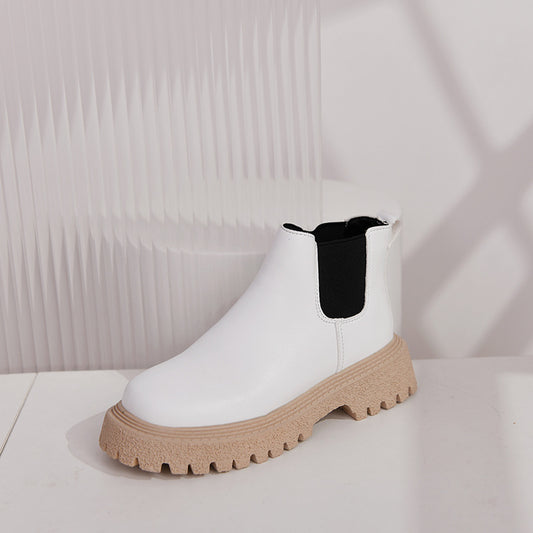Boots Fried Street Wild Round Toe Thick-soled Street