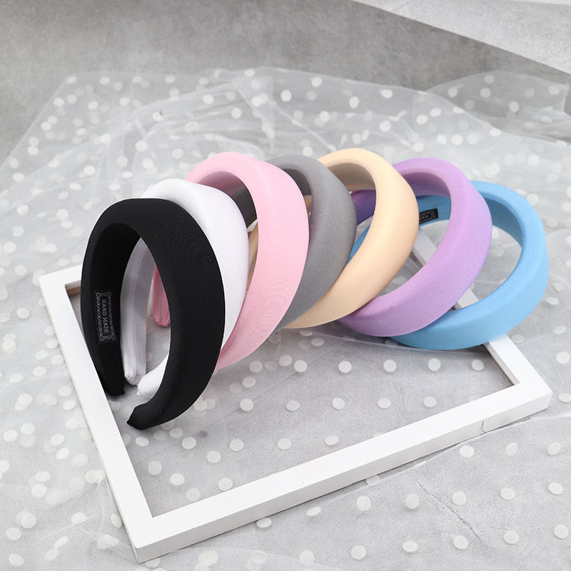 Creative Korean Version Candy-colored Milk Silk Sponge Thickening Wide Brim Hair Band