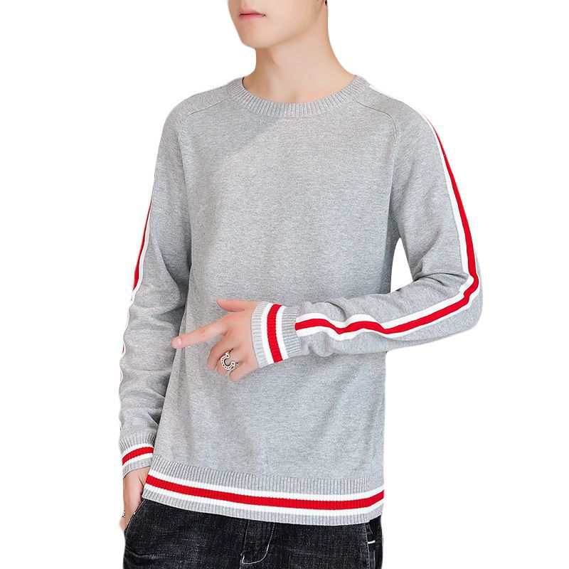 New Sweater Men's Round Neck Sweater Casual All-Match Base Sweater