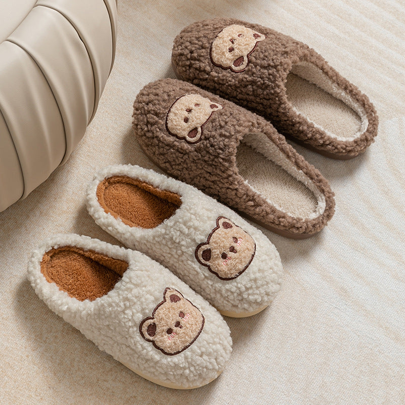Velvet Thermal Non-slip Household Cotton Slippers