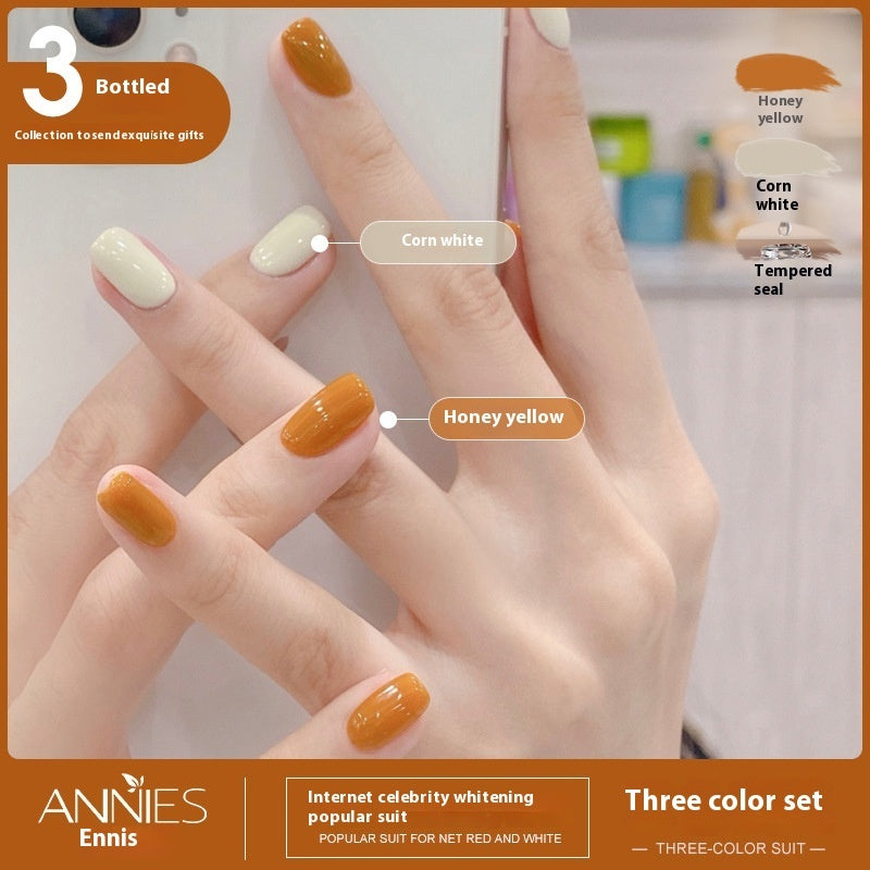 Women's Three-color New Ice Jelly Nude Color Gel Nail Polish Suit
