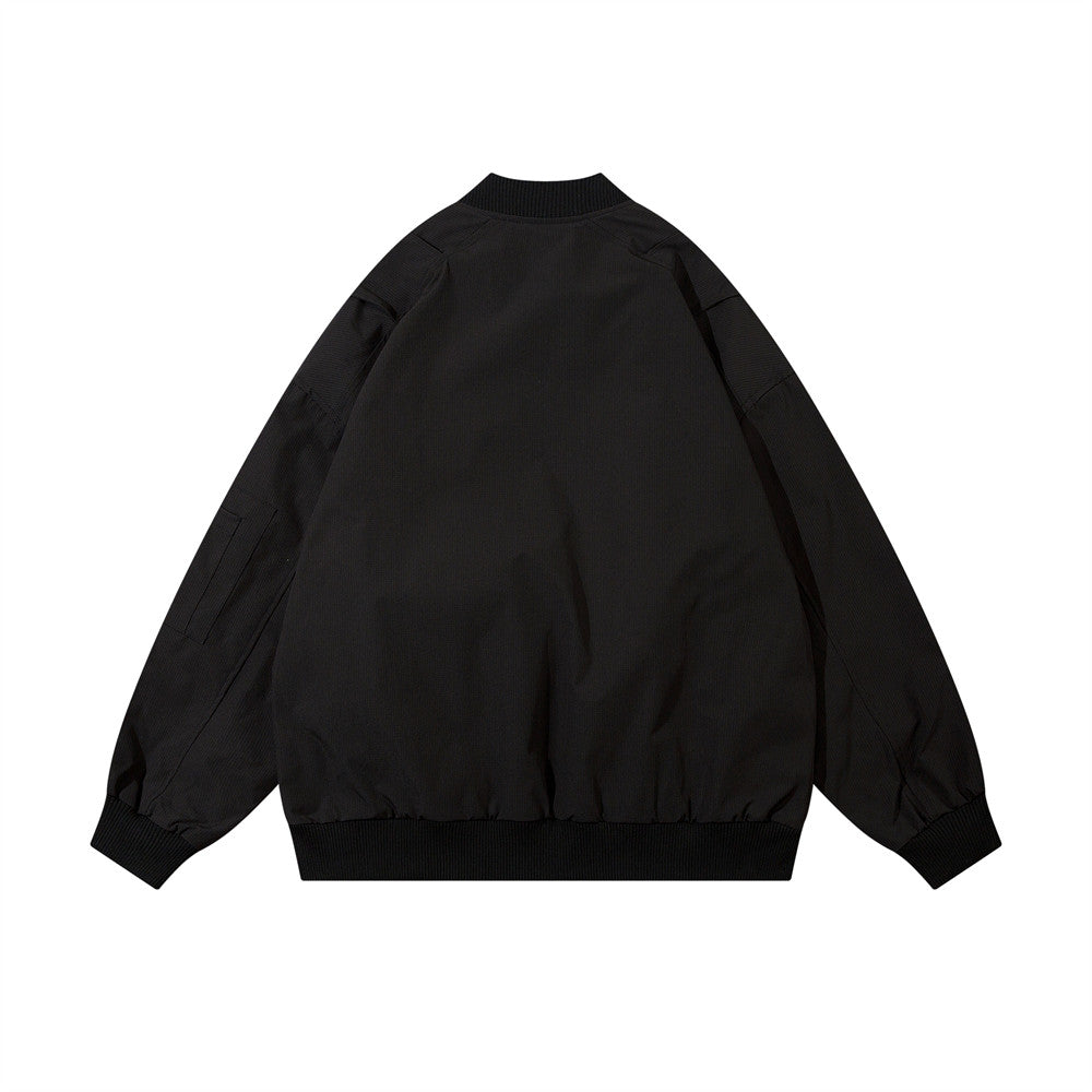 Pure Color All-matching Pilot Jacket Casual Sports Jacket