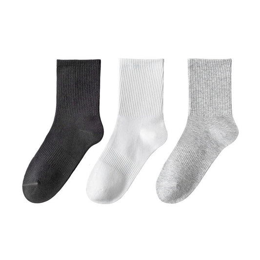 Men's And Women's Fashionable Breathable Solid Color Socks