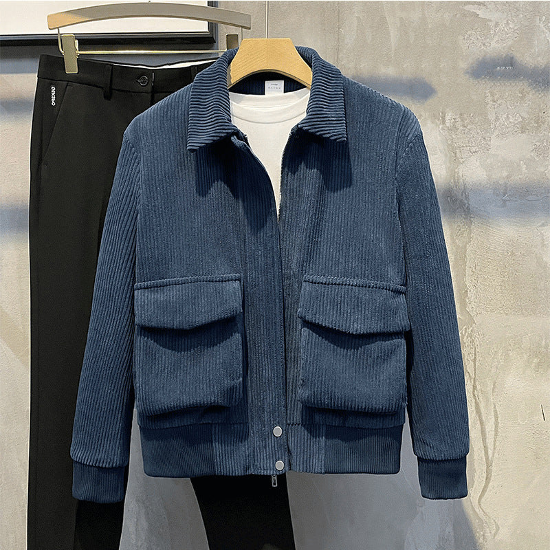 Corduroy Coat Men's Trendy Jacket Trendy Brand Fashion