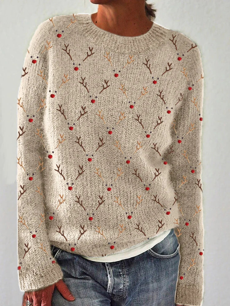 Juleinspireret Elg Ny Digital 3D Rundhalset Sweater
