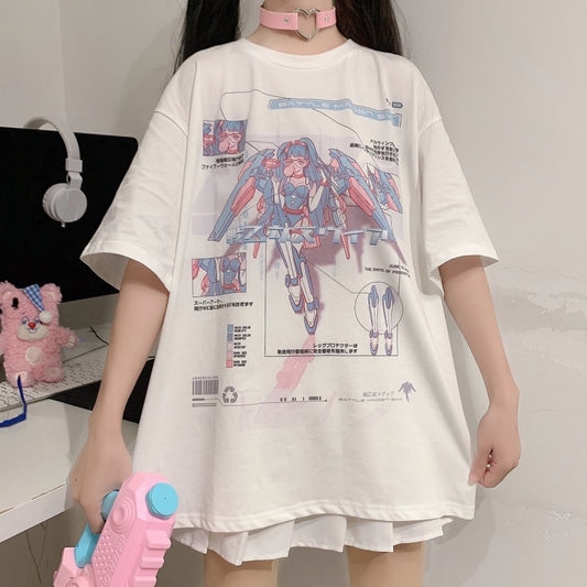 College Style Girl Student Short Sleeve