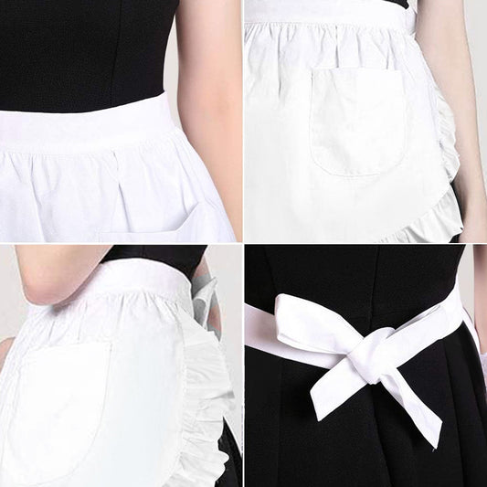 Women's European-style Half-length Flounce Double-pocket Apron
