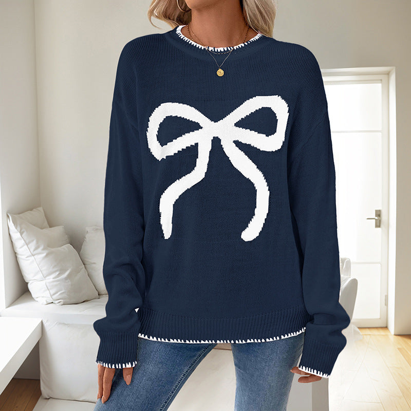Autumn And Winter European And American Fashion Loose-fitting Long Sleeves Round Neck Christmas Sweater