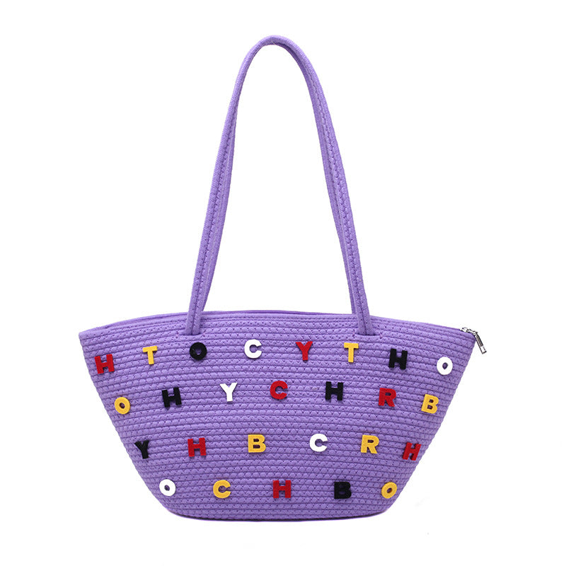New Tide Woven Messenger Bag