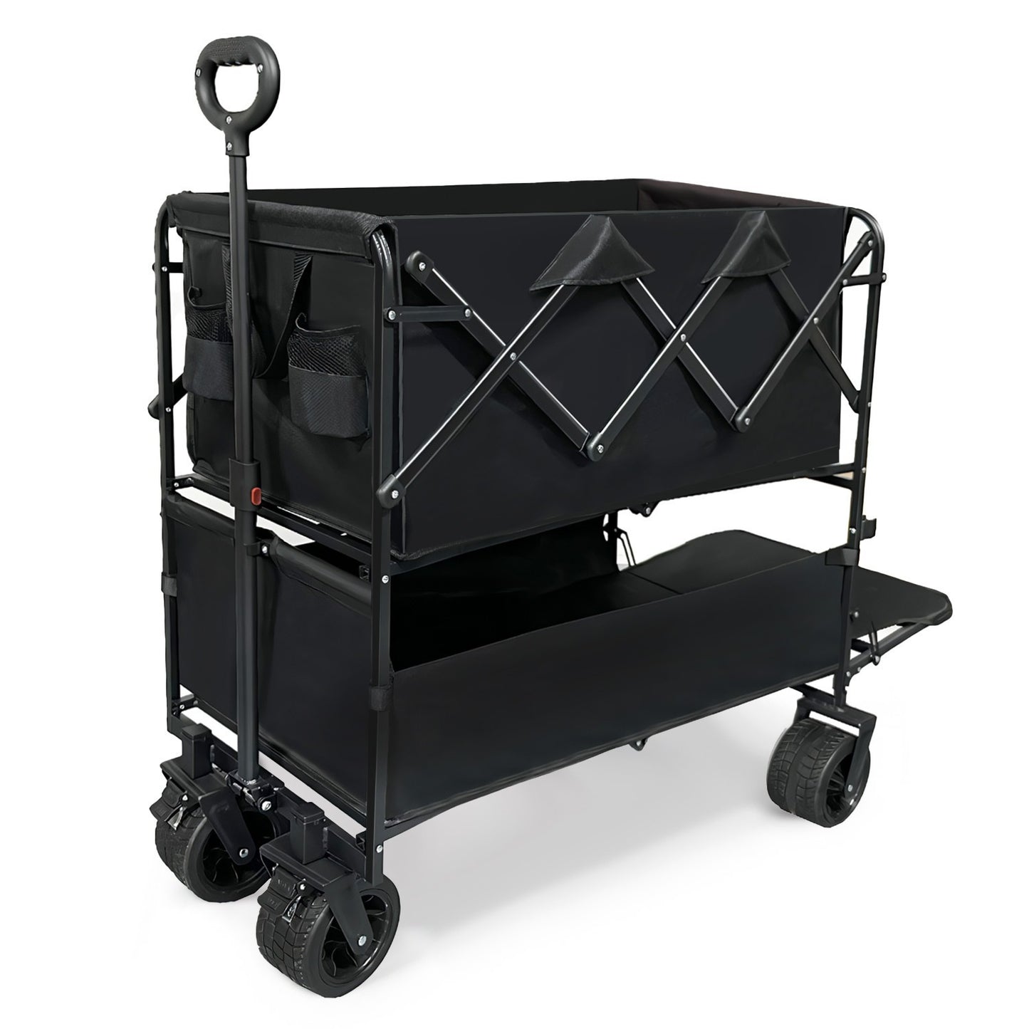 Outdoor Camping Large Capacity Express Shopping Cart Double-layer Cart