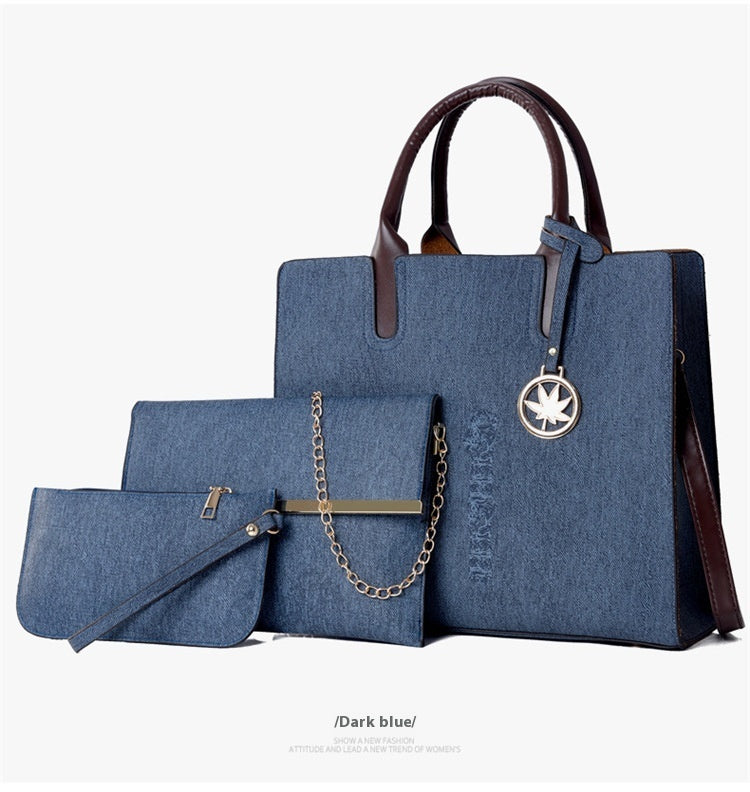 Tre-delt håndtaske skuldertaske crossbody