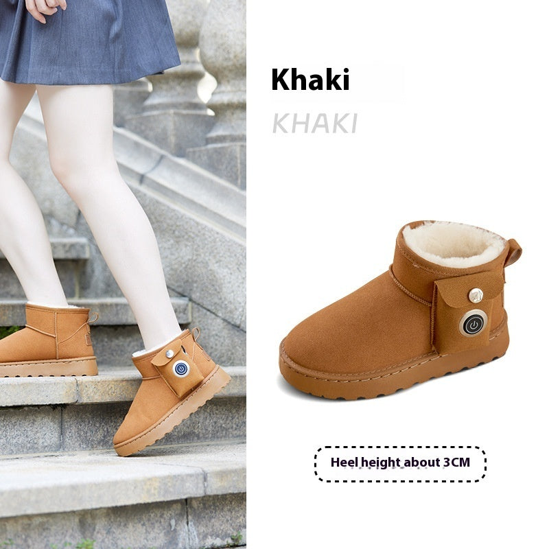 Charging Fleece-lined Thermal Electric Heating Cotton Shoes