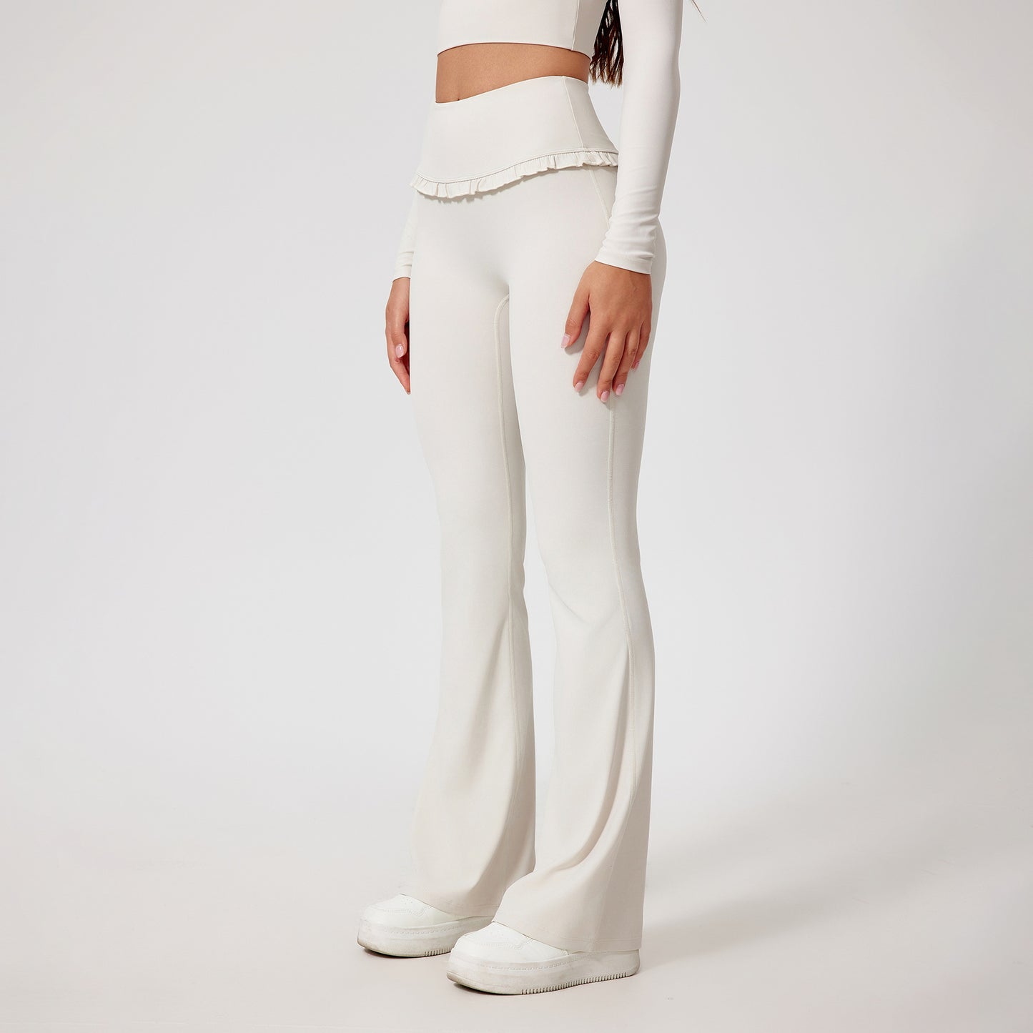 High-waisted Hip-lifting Lace Nude Yoga Casual Trousers