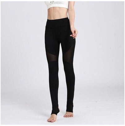 Yoga pants step foot speed dry stretch exercise tight mesh