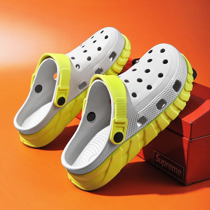 Hole Shoes Men's Outerwear Non-slip Wear-resistant Slippers