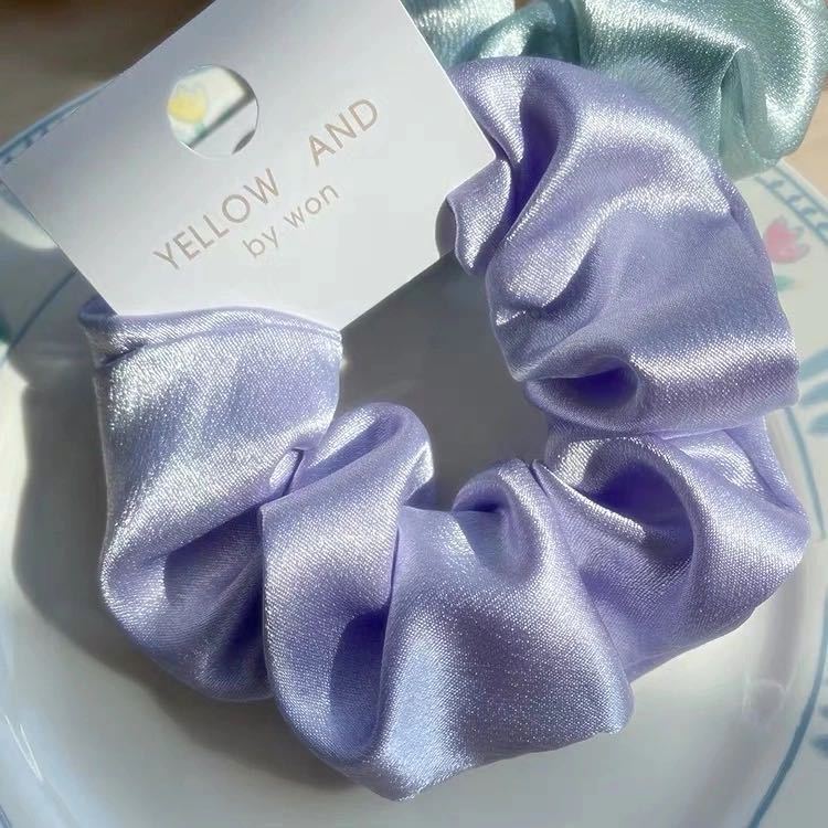 French Vintage Satin Large Intestine Hair Tie