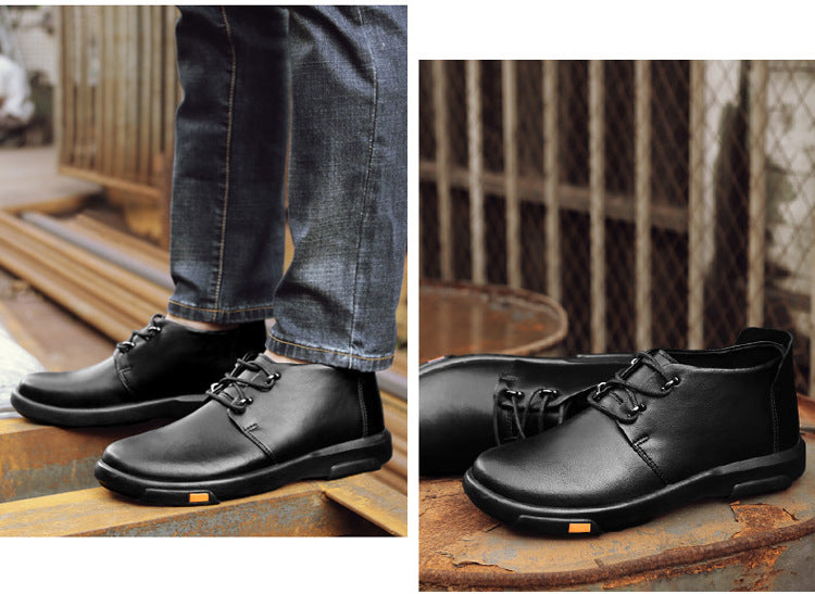 Cowhide Soft Sole Top Layer Cowhide Casual Leather Shoes Men