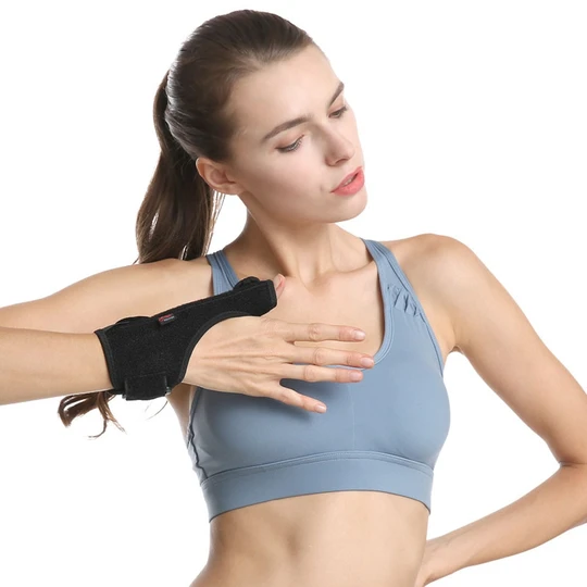 Thumb guard sleeve and wrist plate support