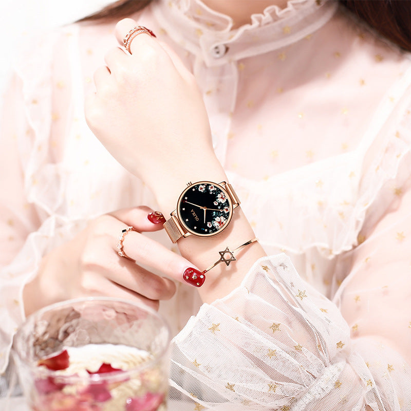Origar stainless steel mesh strap watch