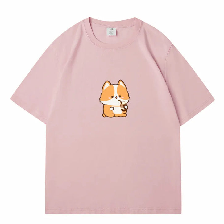 European And American Digital Printing Casual Round Neck Short Sleeves T-shirt