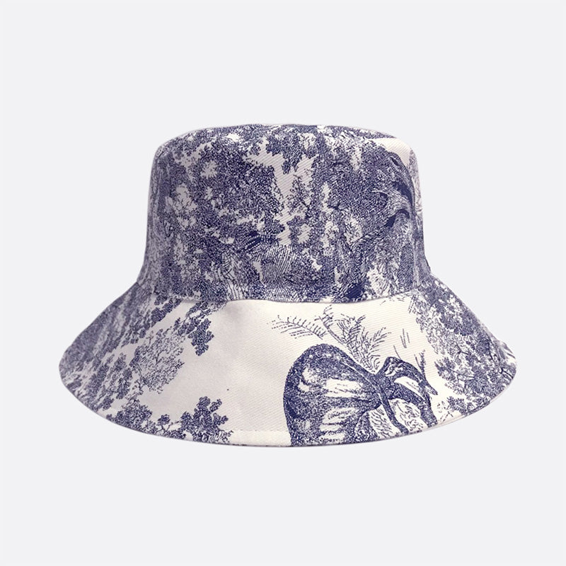 Women's Ink Wash Tie-dye Jungle Big Brim Fisherman Hat
