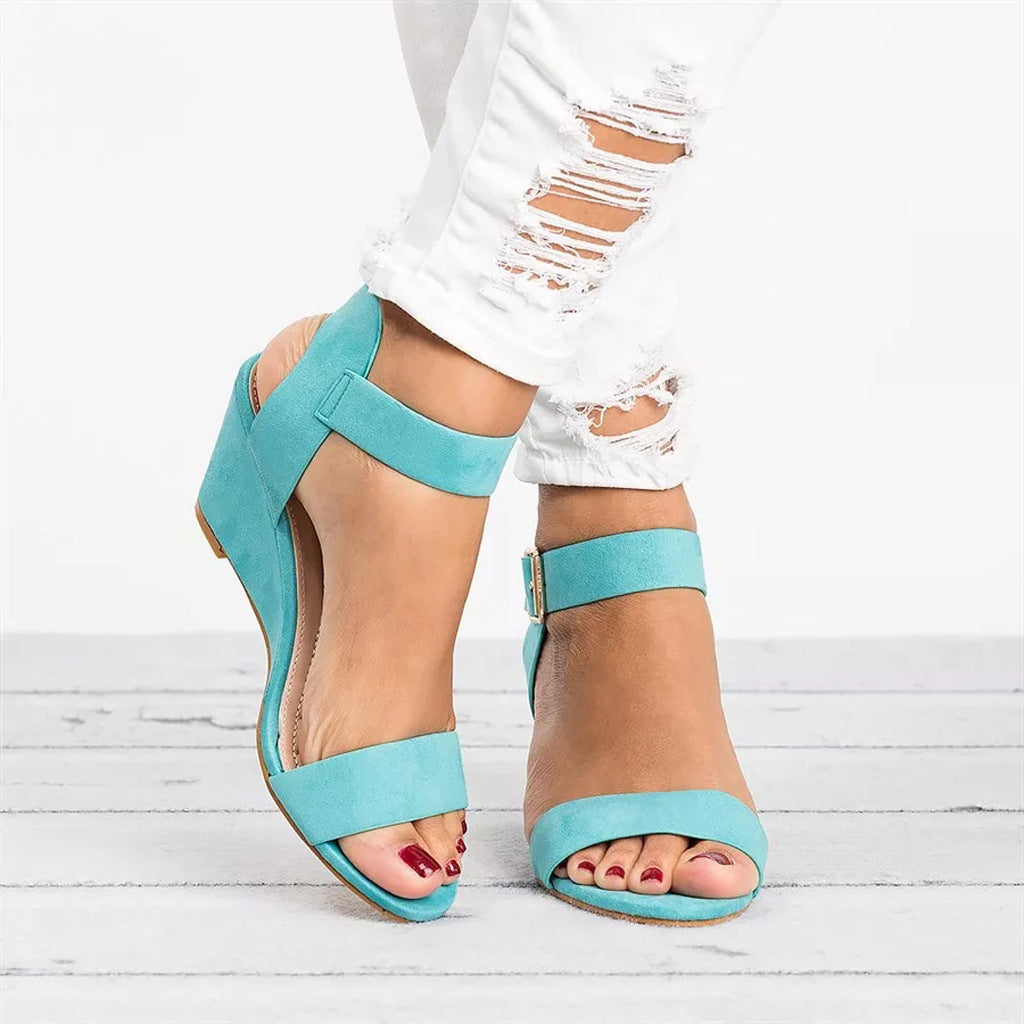 Women's high-heeled wedge sandals