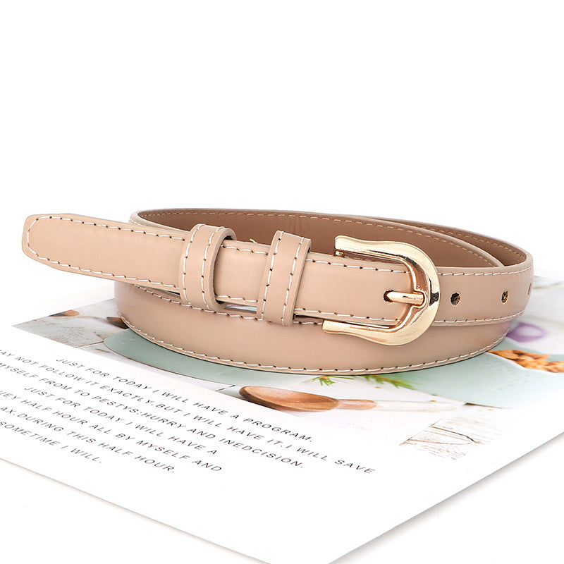 Suit Fashion Thin Belt Women's Black Jeans Strap
