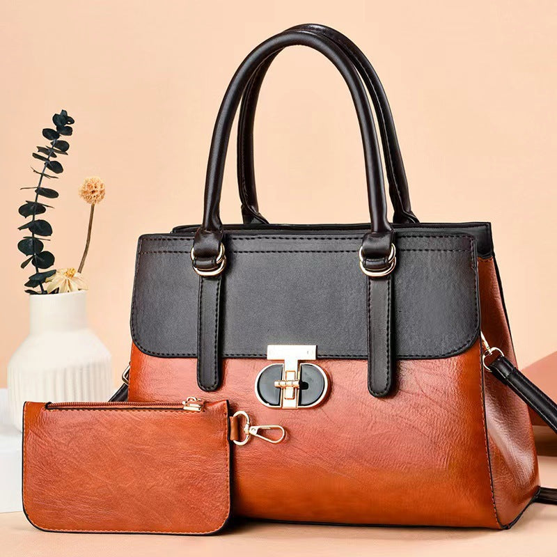 Two-piece Set Premium-feel Shoulder  Smaller Coordinating Bag