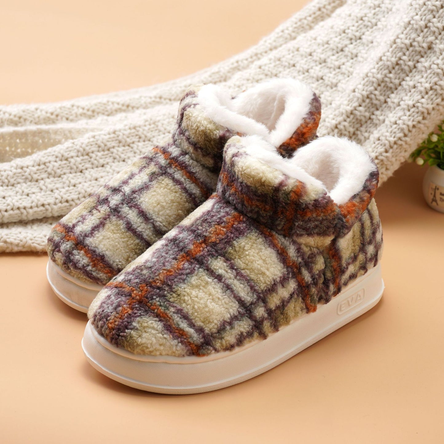 Cotton Slippers Non-slip Thick Bottom And Warm Keeping