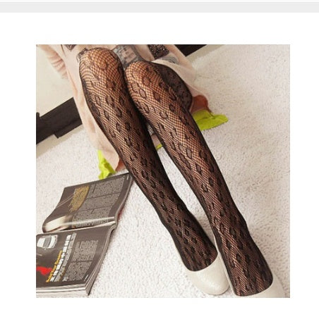Fashion women's women's women's black sexy fish net pattern jacquard tights pantyhose women