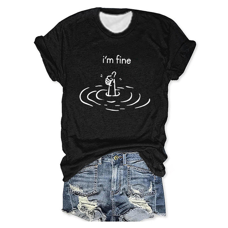 Women's Round Neck T-shirt Summer Quick-drying Cotton-like T-shirt