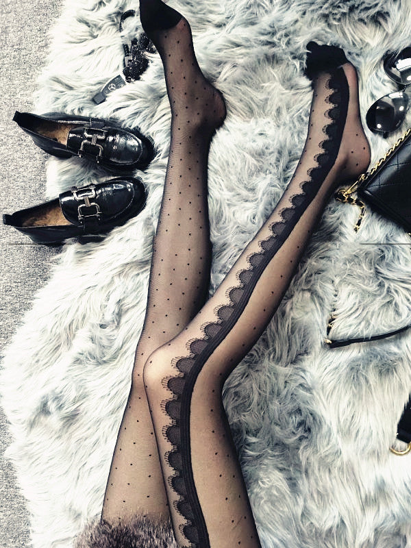 Fashion Sexy Women's Black Transparent Pantyhose