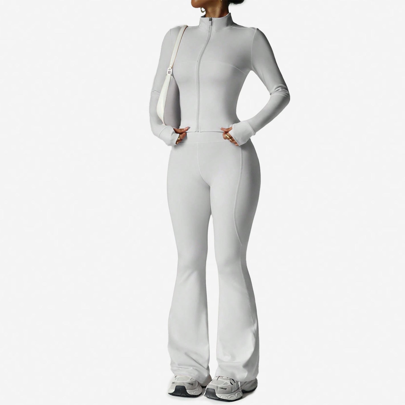 Zipper Nude-Feel Yoga Suit Women's