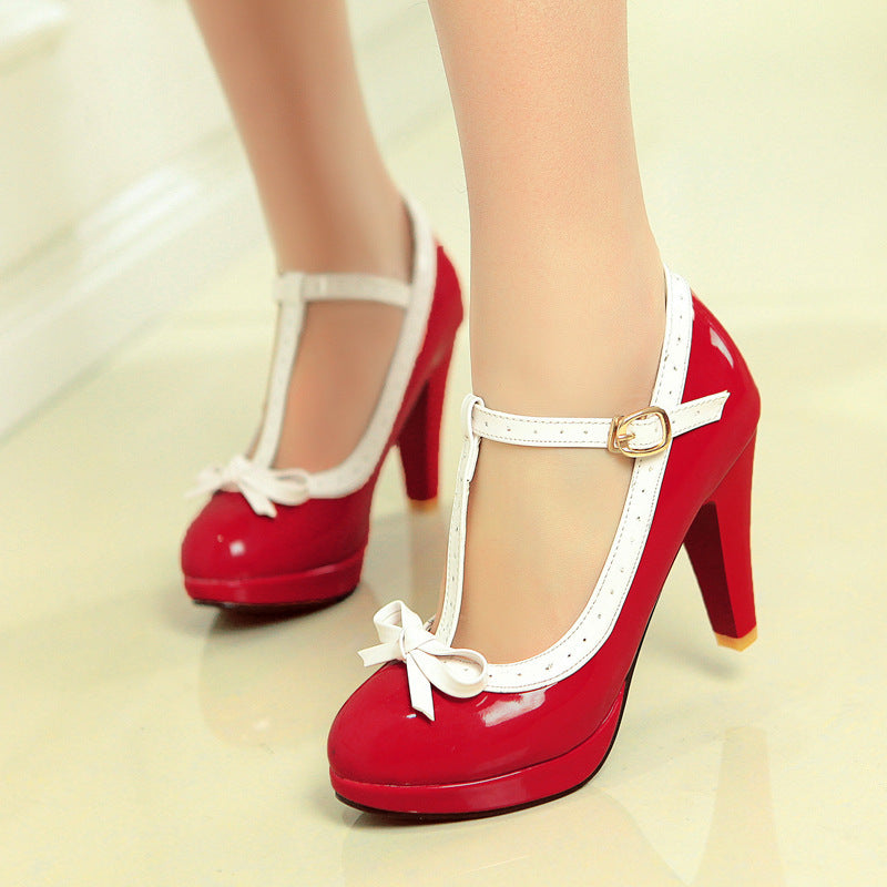 Women's thick heel high heels