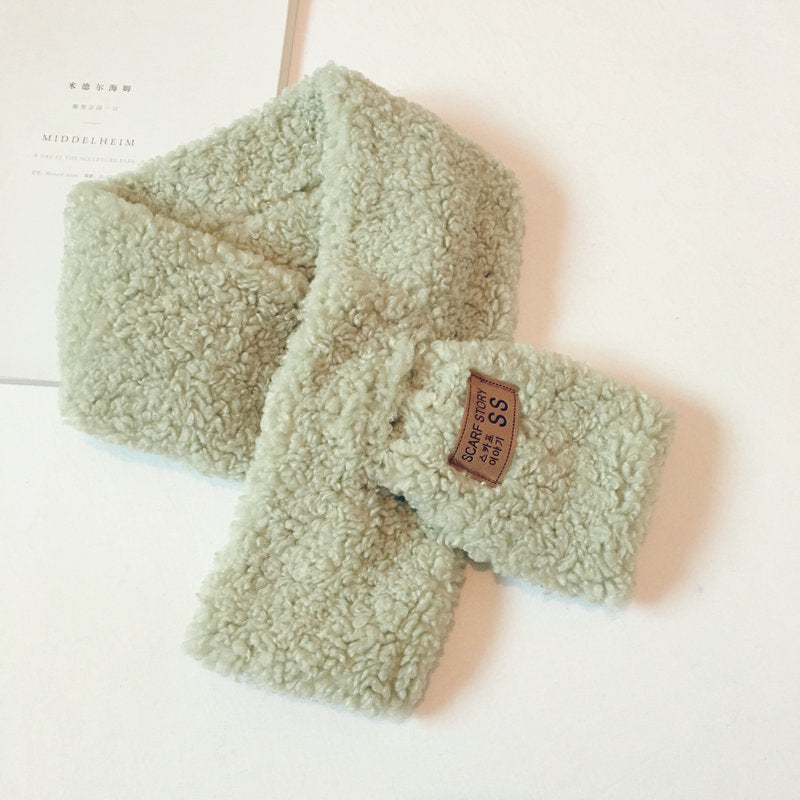 Faux Lamb Wool Warm Student Scarf